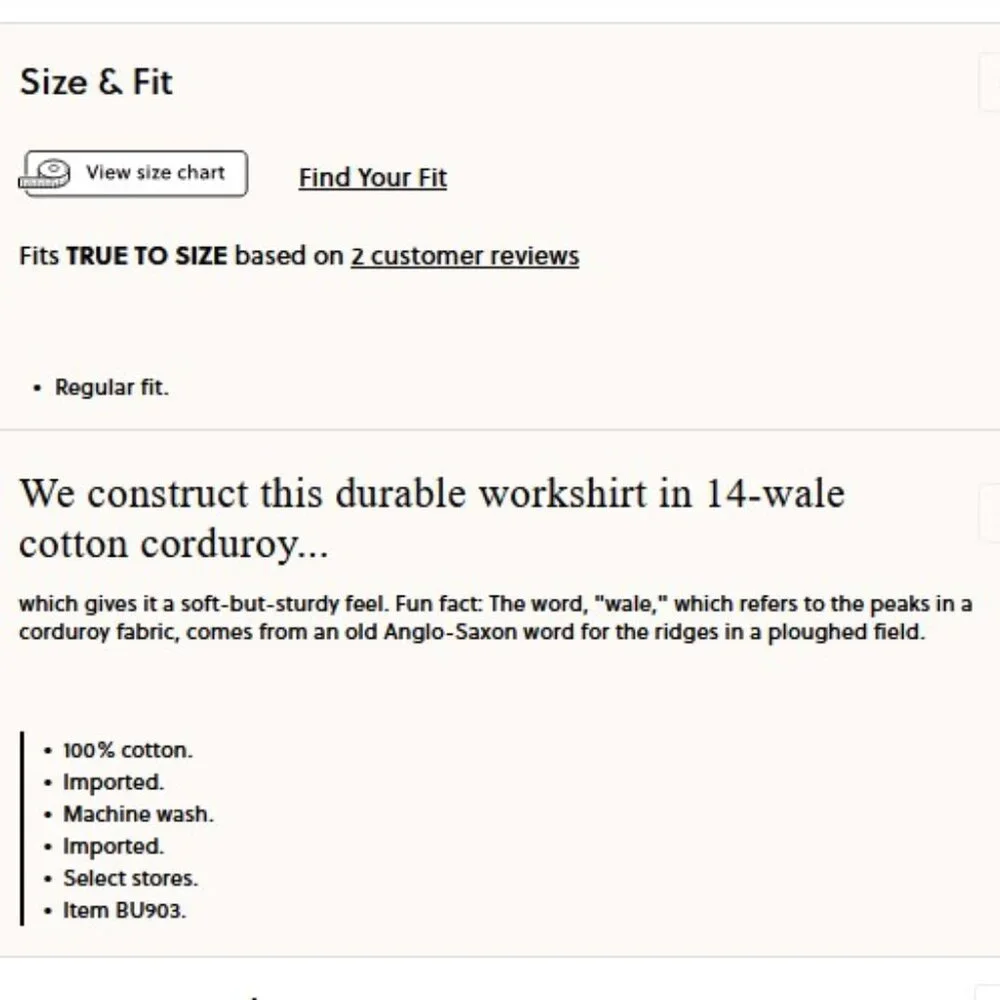 J. Crew Midweight corduroy workshirt in colorblock L